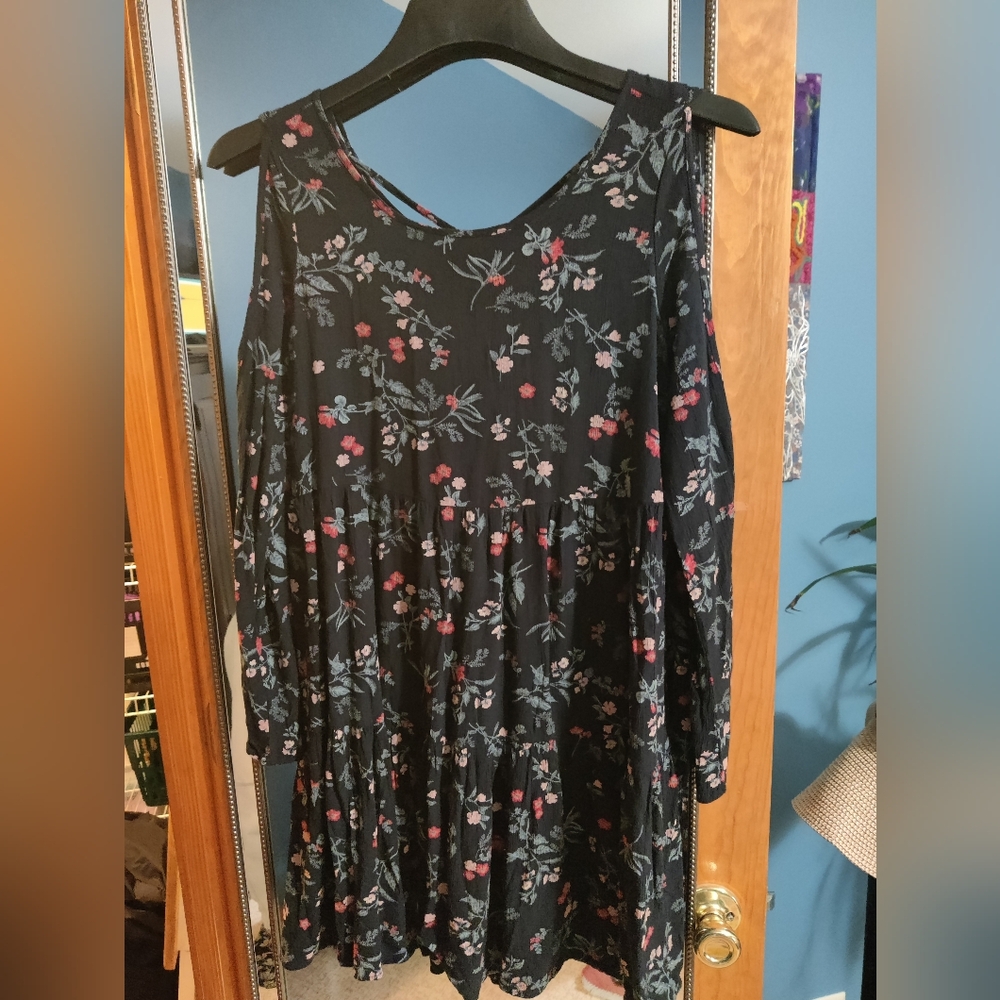 AE Floral Cold Shoulder Dress